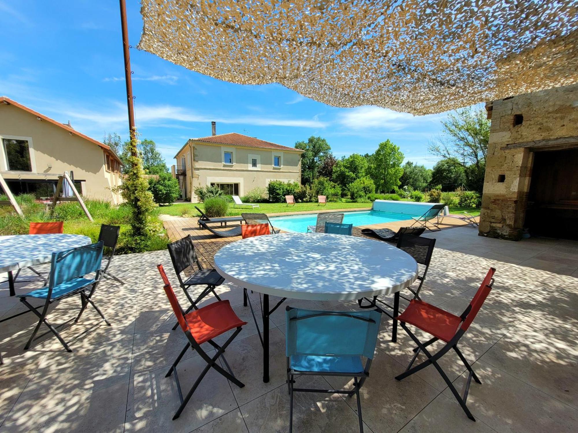 Gite Campagne Famille 15 Pers Piscine Chauffee Jeux Enfants Petanque Saint-Sauvy 外观 照片